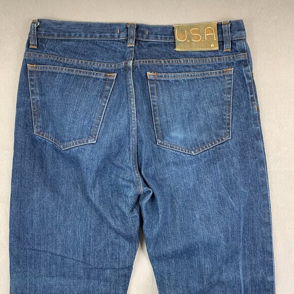 John Varvatos Men Pants 33 Blue Selvedge Jeans Authentic Fit Made In Italy 33x29 - Picture 10 of 12